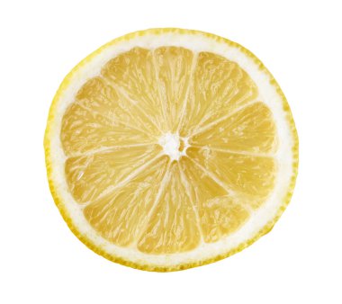  Beyaz bir arka plan üzerinde izole limon dilim