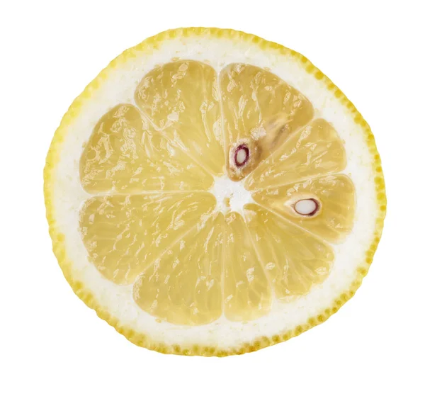 Кусок Лимона Изолирован Белом Фоне — стоковое фото