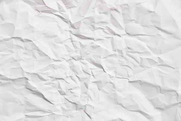 White Crumpled Paper Texture Wrinkles Damaged Torn Sheet — Stock Photo, Image