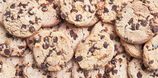 Biscoitos Caseiros Chocolate Biscoitos Doces Saborosos Tradicionais — Fotografia de Stock