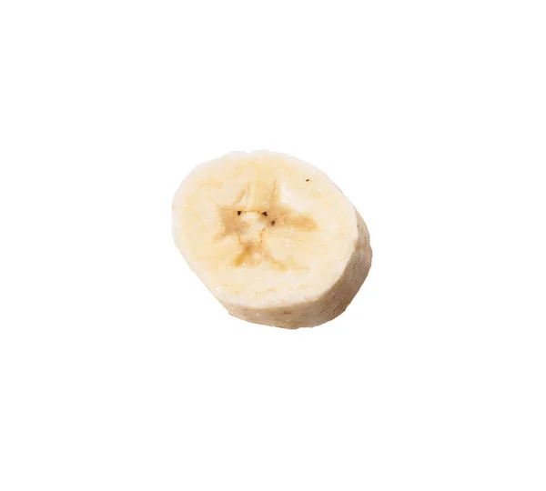 Skiva Banan Isolerad Vit Bakgrund — Stockfoto