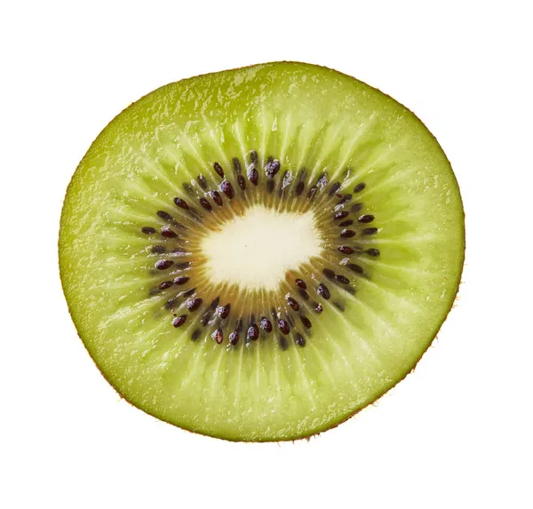 Rebanada Kiwi Aislado Sobre Fondo Blanco — Foto de Stock