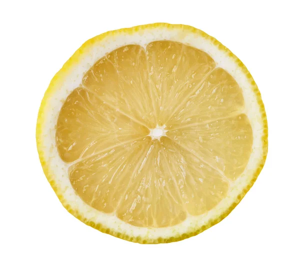 Slice Lemon Isolated White Background — Stock Photo, Image