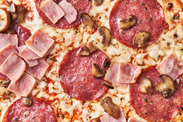 Delicious Italian Pizza Texture — Stock Photo, Image