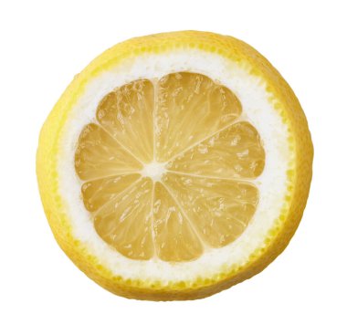  Beyaz bir arka plan üzerinde izole limon dilim