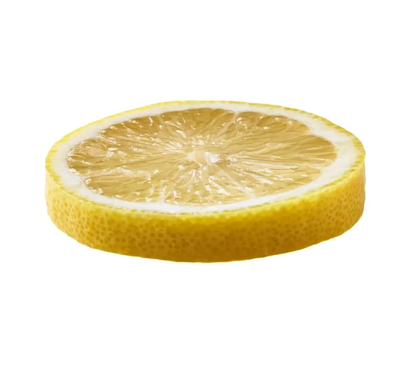 Zitronenscheibe Isoliert Auf Weißem Hintergrund — Stockfoto