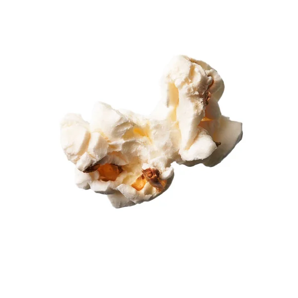 Single Heerlijke Zoute Popcorn Geïsoleerd Een Witte Achtergrond — Stockfoto