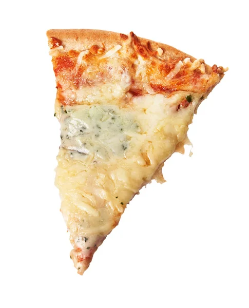 치즈로 이루어진 이탈리아 피자가 배경에 분리되어 — 스톡 사진