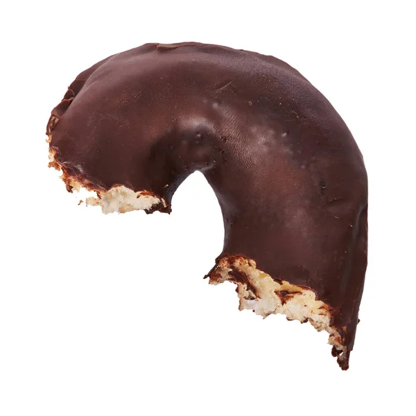 Средний Шоколадный Пончик Изолирован Белом Фоне — стоковое фото