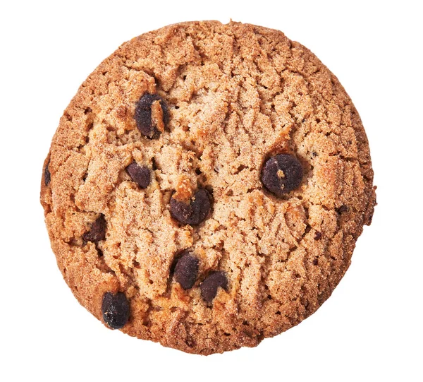 Heerlijke Chocolade Cookie Geïsoleerd Een Witte Achtergrond — Stockfoto