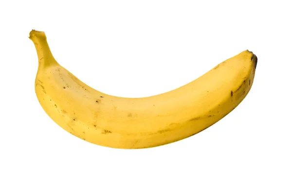 Single Banana Isolated White Background — Stock Photo, Image