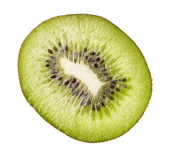 Rebanada Kiwi Aislado Sobre Fondo Blanco — Foto de Stock