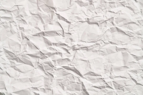 Textura Papel Branco Amassado Com Rugas Folha Danificada Rasgada — Fotografia de Stock