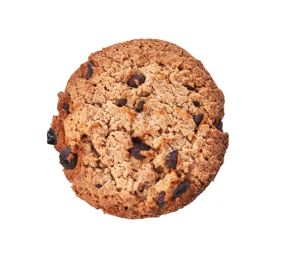 Heerlijke Chocolade Cookie Geïsoleerd Een Witte Achtergrond — Stockfoto