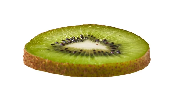 Skiva Kiwi Isolerad Vit Bakgrund — Stockfoto