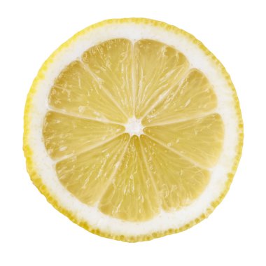  Beyaz bir arka plan üzerinde izole limon dilim