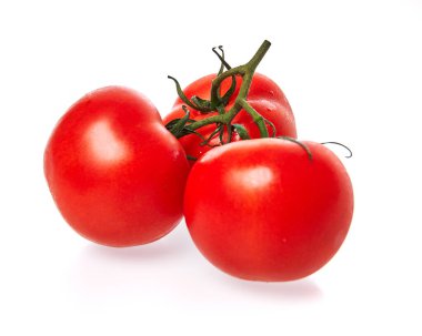  Beyaz bir arka plan üzerinde izole domates demet