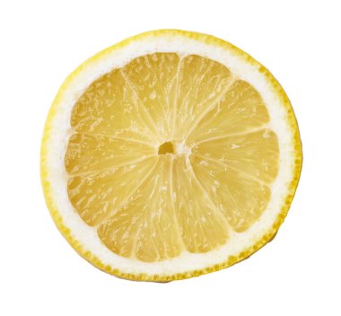  Beyaz bir arka plan üzerinde izole limon dilim