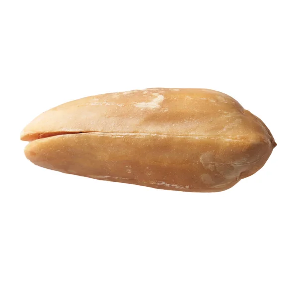Single Peeled Peanut Isolated White Background — Stock Photo, Image