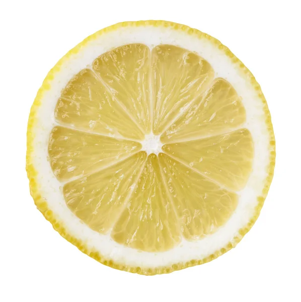 白い背景に分離されたレモンのスライス — ストック写真