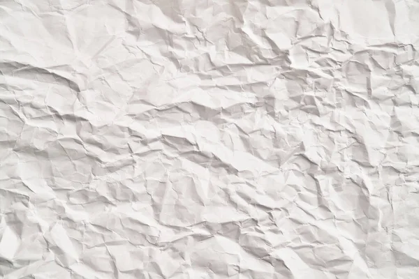 Texture Papier Froissé Blanc Avec Rides Feuille Endommagée Déchirée — Photo