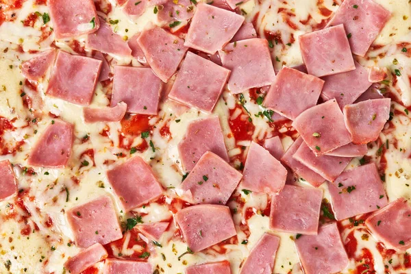 Läcker Prosciutto Italiensk Pizza Konsistens — Stockfoto