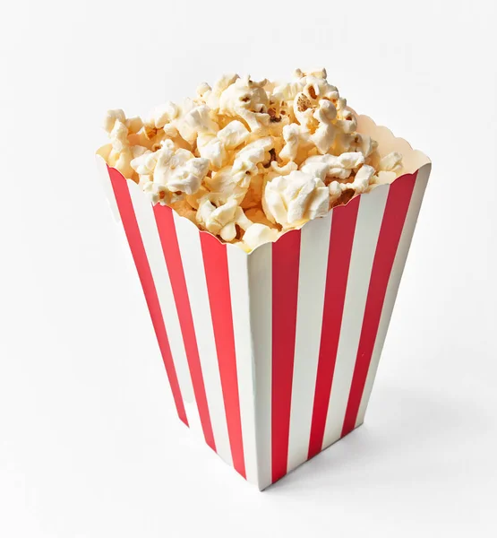 Pack Salty Popcorns Isolated White Background — Stock Photo, Image