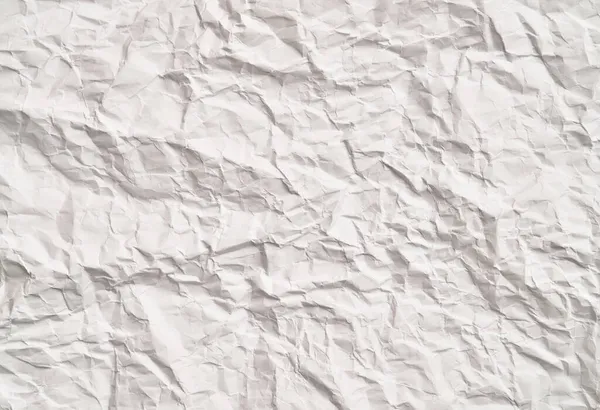 Textura Papel Branco Amassado Com Rugas Folha Danificada Rasgada — Fotografia de Stock