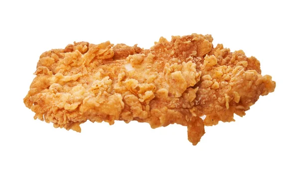 Krispig Stekt Kyckling Isolerad Vit Bakgrund — Stockfoto