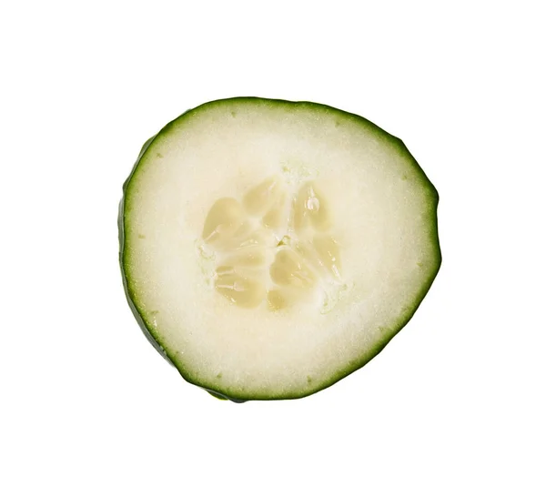 Slice Cucumber Isolated White Background — Stock Photo, Image