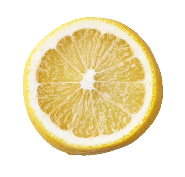 Slice Lemon Isolated White Background — Stock Photo, Image