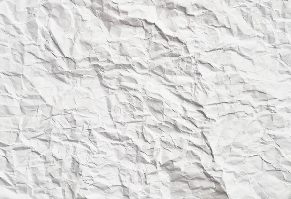 White Crumpled Paper Texture Wrinkles Damaged Torn Sheet — Stock Photo, Image