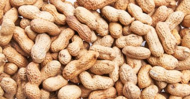  Kabuk desenli bir avuç fıstık.