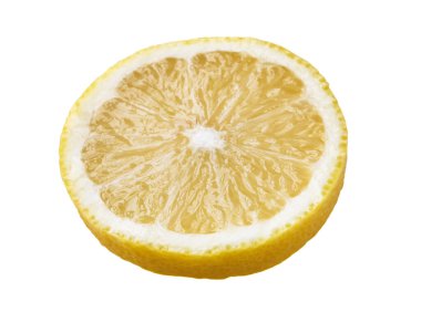  Beyaz bir arka plan üzerinde izole limon dilim