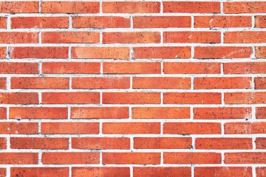 Çatlak kiremitler ve çimentoyla tuğla duvar dokusu. Klasik tuğla duvar yüzey arkaplanı