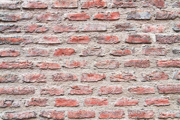 Baksteen Muur Textuur Met Gebarsten Tegels Cement Klassieke Brickwall Oppervlakte — Stockfoto