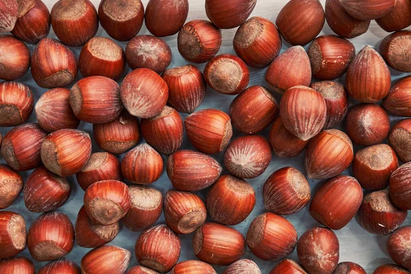 Avellanas Naturales Saludables Textura Frutos Secos Crudos —  Fotos de Stock