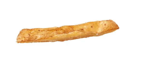 Enkel Friterad Potatis Isolerad Vit Bakgrund — Stockfoto