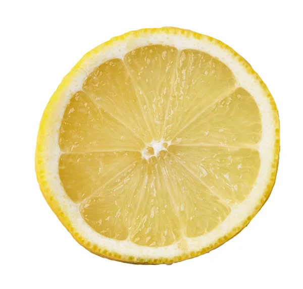 Slice Lemon Isolated White Background — Stock Photo, Image