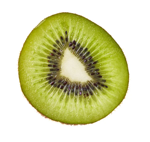Skiva Kiwi Isolerad Vit Bakgrund — Stockfoto