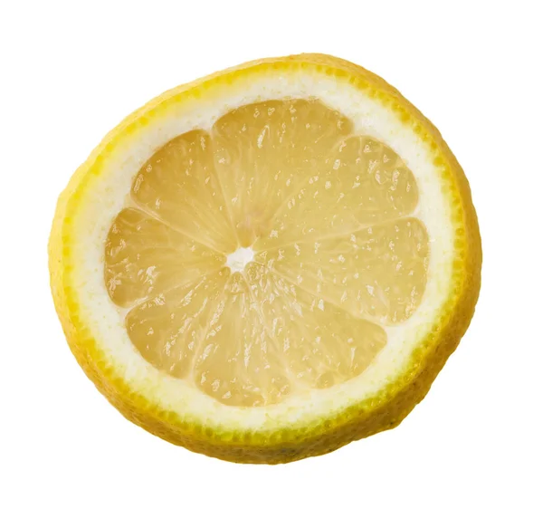 Slice Lemon Isolated White Background — Stock Photo, Image