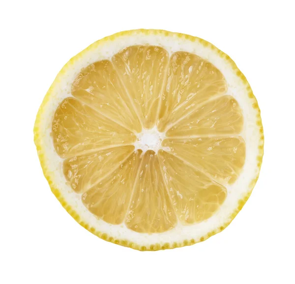 Slice Lemon Isolated White Background — Stock Photo, Image