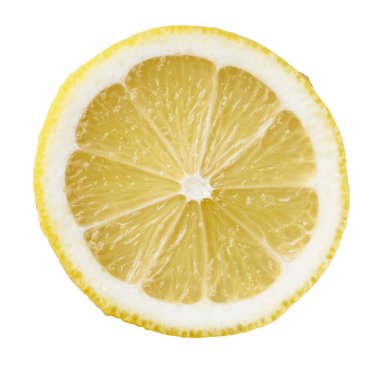  Beyaz bir arka plan üzerinde izole limon dilim