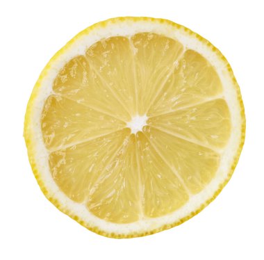  Beyaz bir arka plan üzerinde izole limon dilim