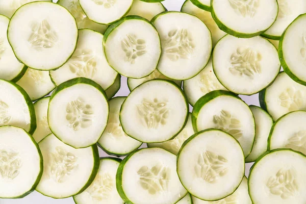 Slices Cucumber Texture — Stock Photo, Image