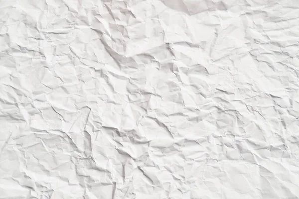 White Crumpled Paper Texture Wrinkles Damaged Torn Sheet — Stock Photo, Image