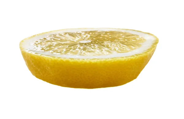 Citronskiva Isolerad Vit Bakgrund — Stockfoto