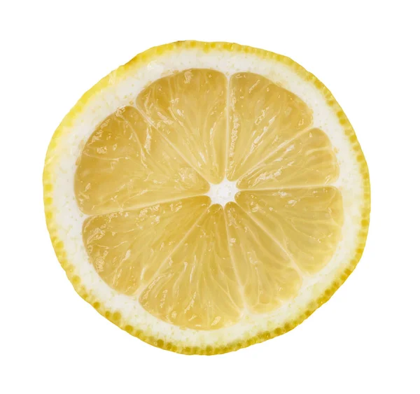 Slice Lemon Isolated White Background — Stock Photo, Image