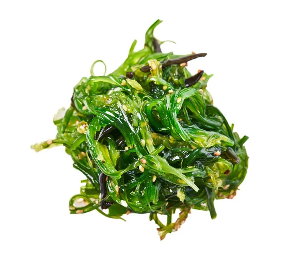 Mucchio Alghe Wakame Isolate Sfondo Bianco — Foto Stock