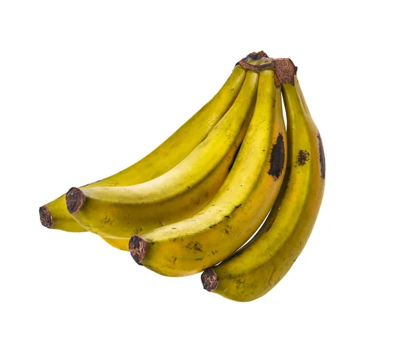 Manojo Plátanos Aislados Sobre Fondo Blanco — Foto de Stock